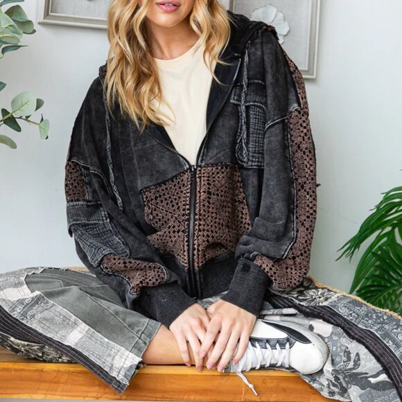 Oli & Hali Twisted Back Hoodie Zip up NEW Size XL - Picture 4 of 7